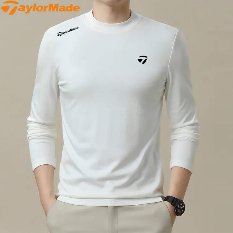 Taylormade泰勒梅高尔夫秋冬新款打底衫男士长袖透气运动休闲t恤