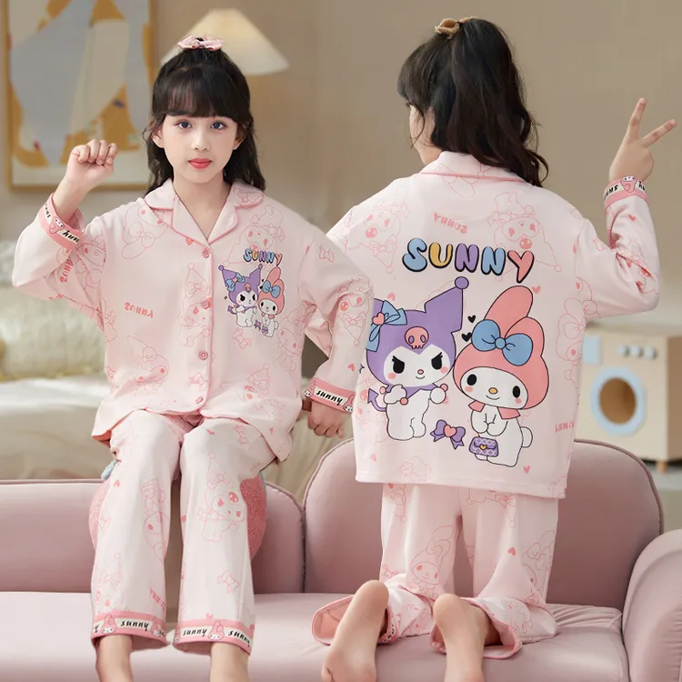 2025新款儿童睡衣女童春秋季长袖可爱宝宝女孩大童薄款秋款家居服