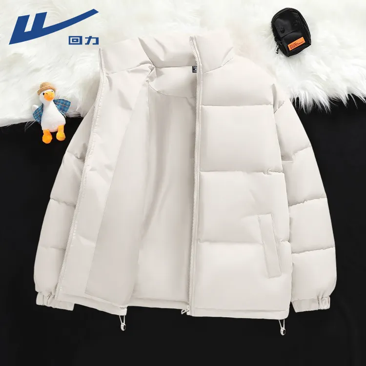 回力加绒加厚男士夹克2025秋冬季新款立领保暖棉服棉衣男女情侣款