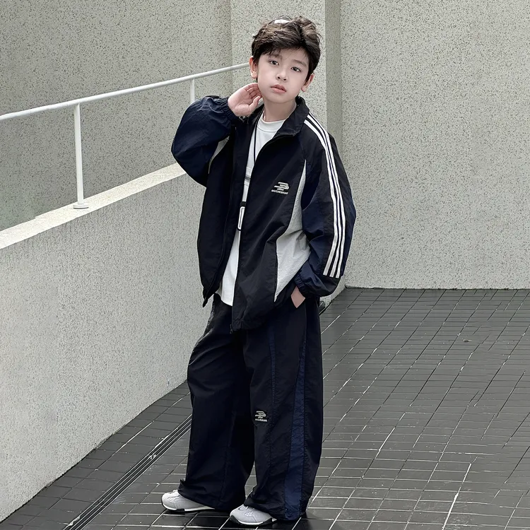 男童春秋款套装2025新款秋季中大儿童运动服男孩秋装帅气两件套潮