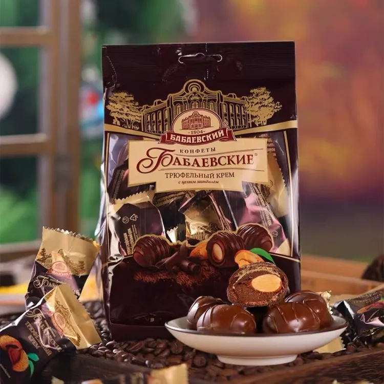 俄罗斯原装进口芭味富松露形扁桃仁巧克力糖果200克