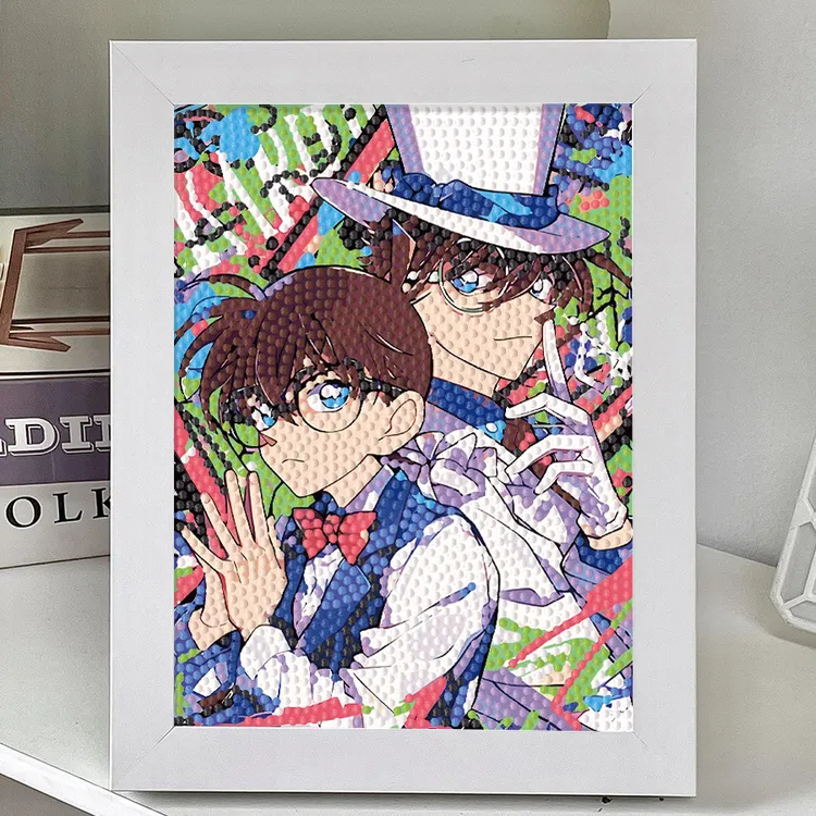 儿童手工diy钻石画满钻名侦探柯南贴钻摆台装饰画小幅卧室钻石绣