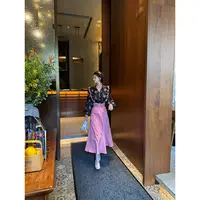 现货【一生罗曼】法式设计感高级秋季半身裙大摆中长款a字裙子B1245