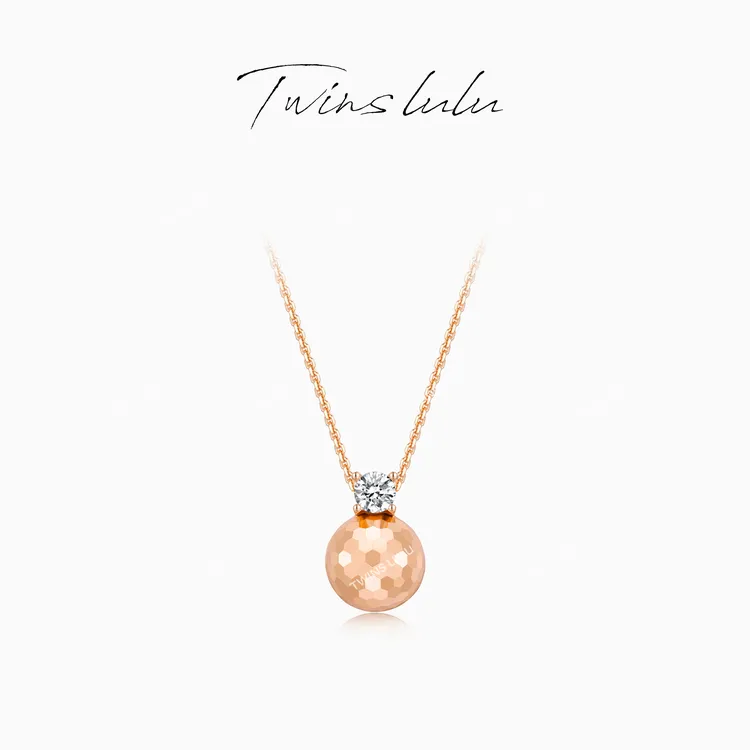 TWINS LULU镀K金首饰女款小众轻奢时尚圆球蜂巢项链TSJ9813