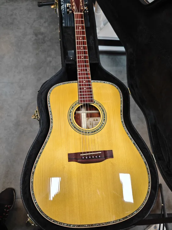 美森阿迪面板可可菠萝背侧41寸D桶Fishman拾音器手工定制民谣吉他