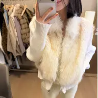 Yoen shop厚款纯色拼接口袋有袖马夹宽松型见外包装秋季