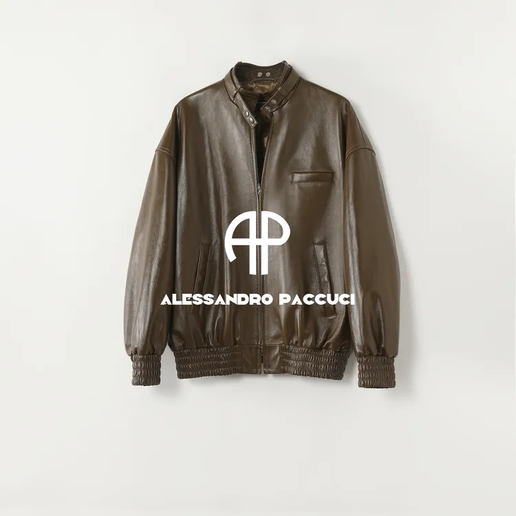 AP洛哥53101PY【限量/黑标】土耳其进口羊皮立领两色时尚百搭皮衣