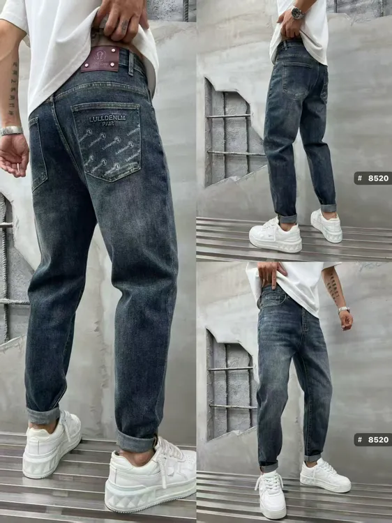 2025男士常规款小直脚耐磨牛仔裤休闲春秋季蓝色牛仔裤 8520
