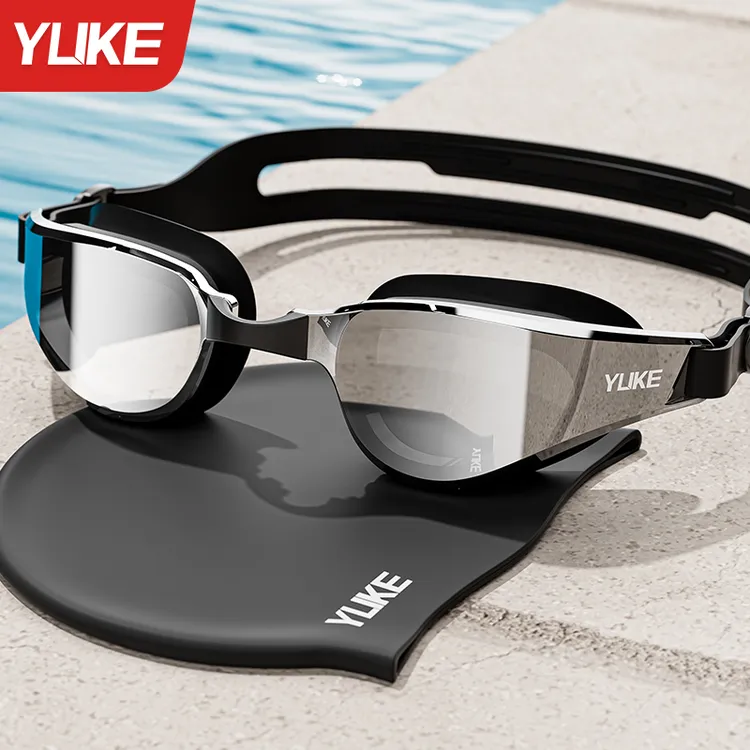 泳镜男款高清防水防雾镀膜专业游泳眼镜近视女士泳帽套装潜水装备