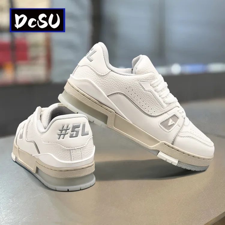 【香港DcSU&Shoes官方正品】2025春夏季新款男士厚底增高百搭小白鞋