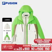 FILA斐乐超宽松冬季梭织运动连帽外套内搭摇粒绒内胆T11W547703F