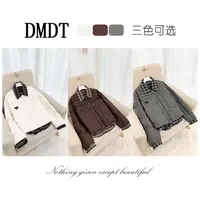 【DMDT服饰】2025新品“叠暖”翻领格子假两件白鸭绒显瘦女羽绒服3163