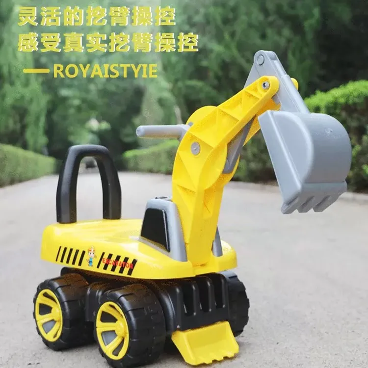 儿童挖机可坐可滑旋转座椅大号挖掘机宝宝挖掘机0-3岁儿童挖掘机