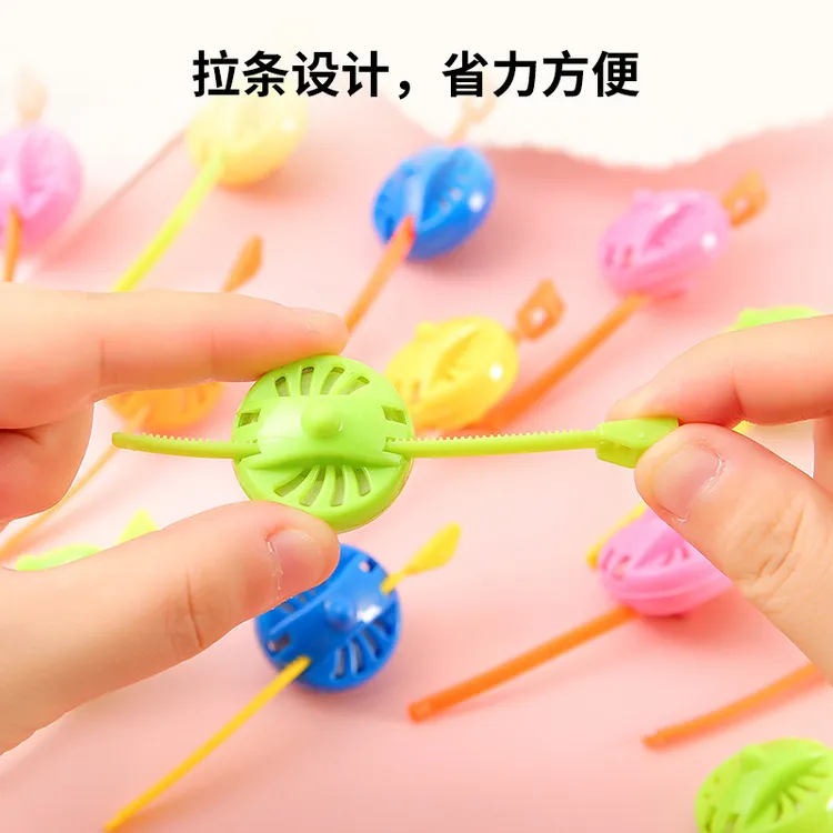 怀旧塑料学校周边拉条陀螺玩具学生礼物义乌批发幼儿园礼品