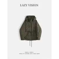 LAZYVISION/90白鹅绒时尚连帽工装羽绒服ZMD-33592