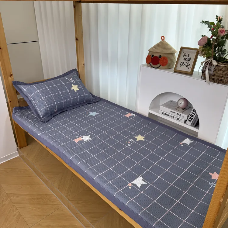 【新款】90*200cm学生宿舍床盖上下铺床盖单人褥子防滑不跑床透气商品图