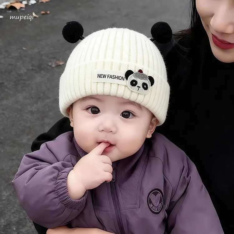 宝宝帽子秋冬季毛线帽韩版可爱触角男童女婴幼儿针织套头保暖防风