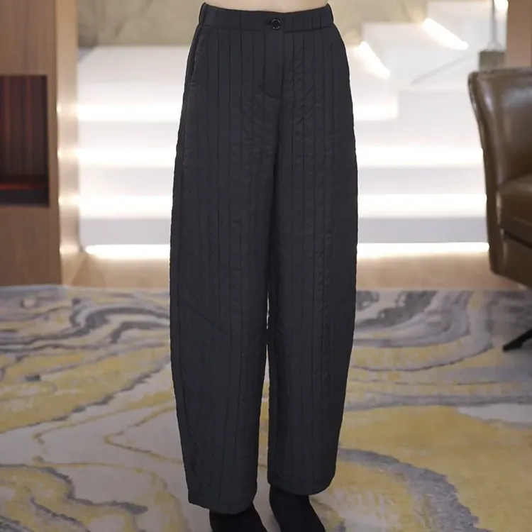 【渲渲推荐】YMJJ-1021冬季时尚条纹抗寒休闲棉裤