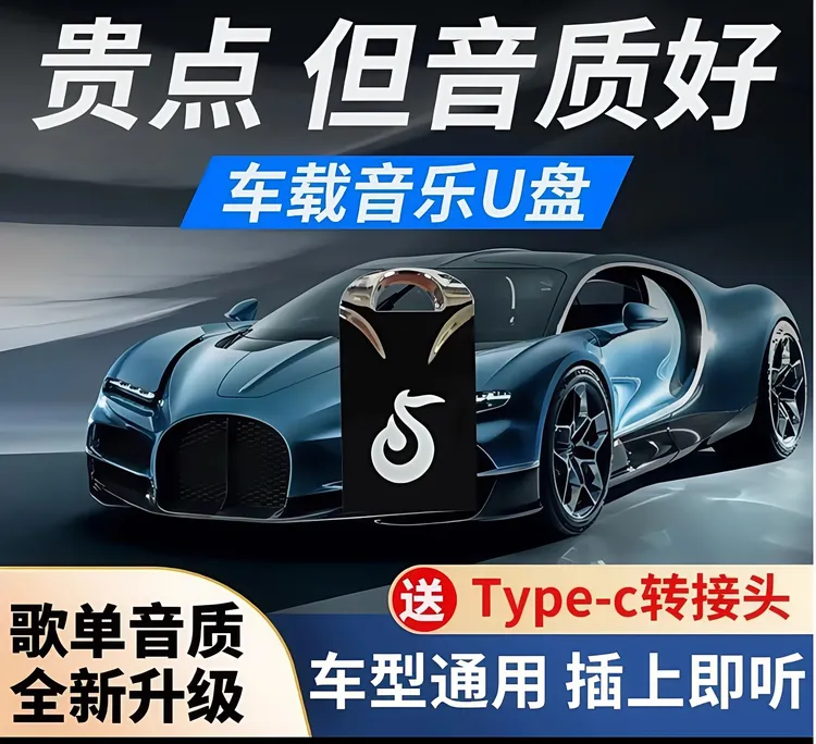 【2025豪华版车载音乐U盘】歌单音质升级 正版授权优盘无损音质DJ