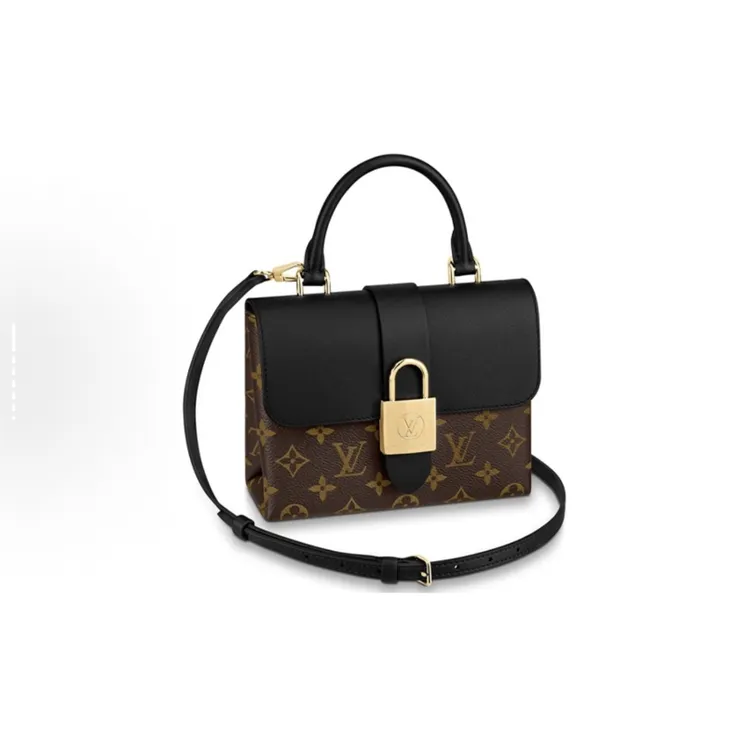 99新 LouisVuitton/路易威登 兜兜 LV 老花锁头包 单肩斜跨手提包