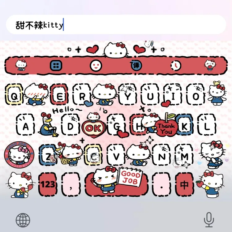 甜不辣安卓&输入法键盘通用HelloKitty苹果ios百度皮肤键盘