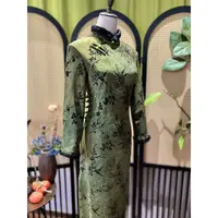 戚薇原创【美人集】长118左右加绒厚款新中式长袖冬款旗袍