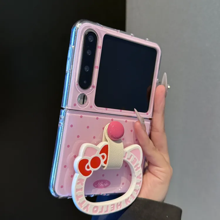适用华为purax手机壳可爱KT猫pocket2折叠屏小米mixflip2保护套