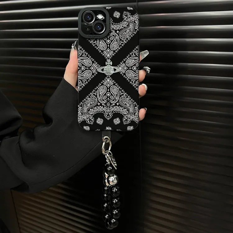 适用于【苹果13】2025复古花纹ins风小羊皮网红创意防摔手机壳女款