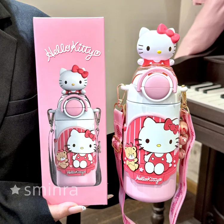 hellokitty联名水杯可爱高颜值保温杯女生2025新款学生儿童喝水壶