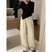 加绒加厚软糯好版型显瘦韩版潮流百搭阔腿休闲裤女