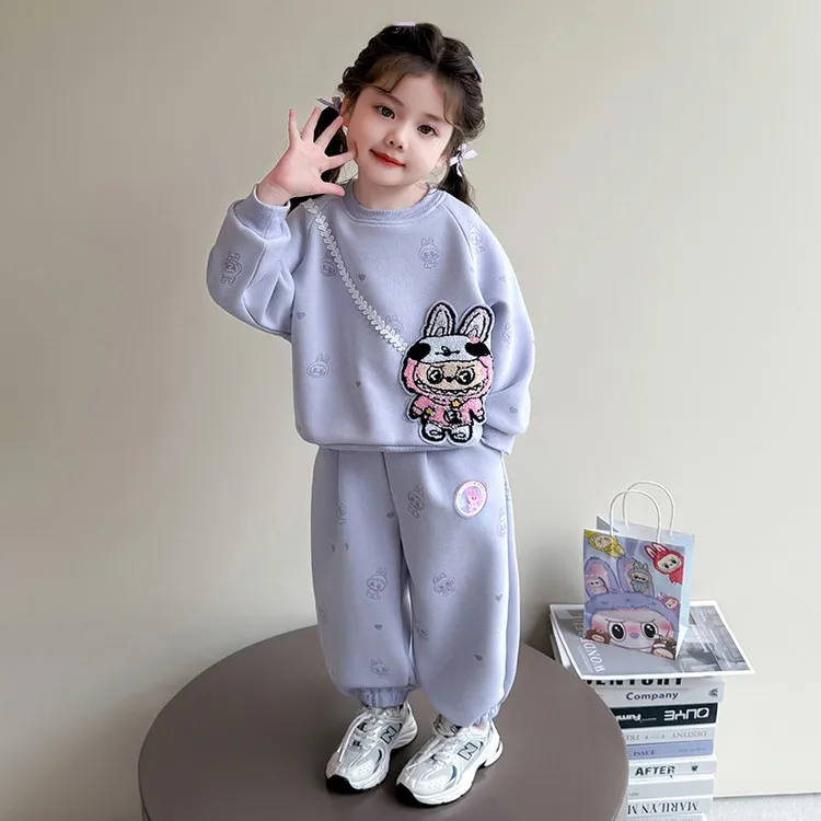 女童秋装2025新款中小童宝宝韩版洋气百搭休闲大儿童装女孩春秋季