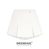 【308】DEESDAIL白色知性风小众裙裤显瘦百搭短裤子女装K102直播