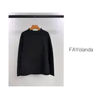 FAY  | 卷边领口插肩袖毛衣（5H0010）