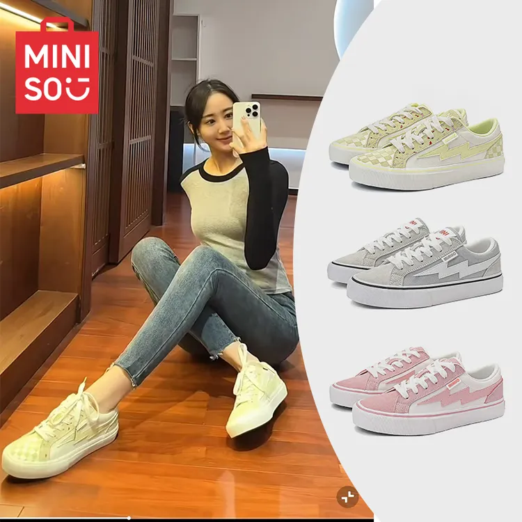 名创优品男鞋夏季透气欧若风休闲鞋时尚闪电帆布鞋情侣百搭板鞋