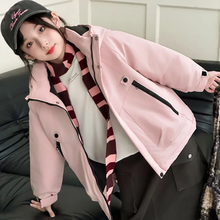 大童户外棉服秋冬冲锋衣青少年休闲运动防风服