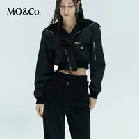 【赵老板专属】MOCO棉服三醋酸精纺罗纹翻领飞行夹克外套MBD3JKT007