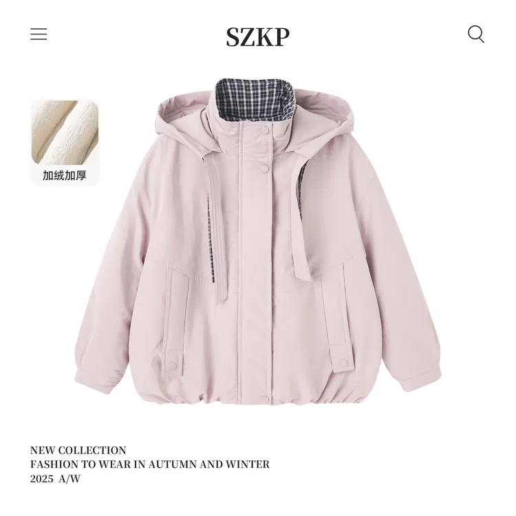 SZKP冬季新款女童装保暖上衣中大童休闲儿童加厚外套BGYD557243