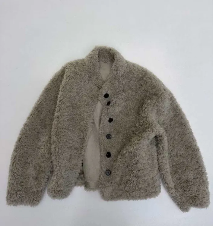 秋冬新款 立领羊剪毛毛外套