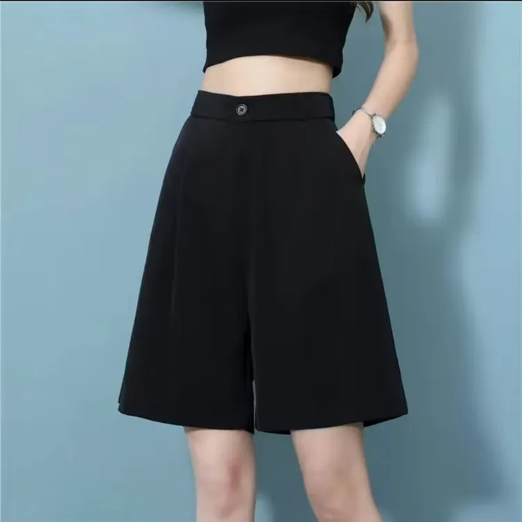 短裤女2025夏季新款A字五分裤子西装外穿宽松薄款显瘦休闲阔腿裤