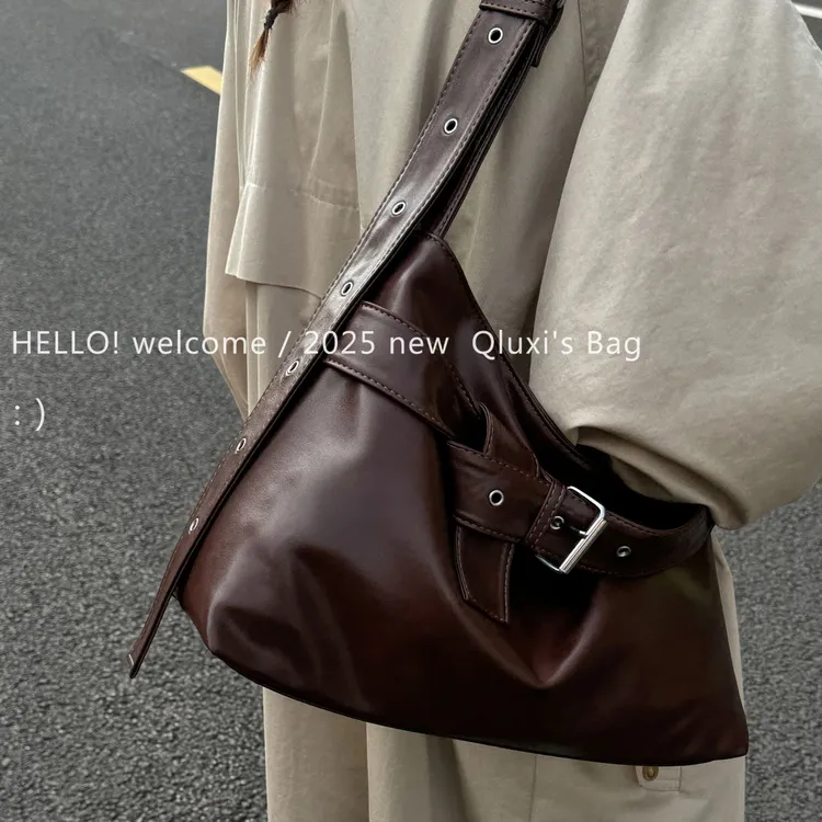 【QIANLUXI/千璐禧】 秋冬新款高级感美拉德腋下包大容量简约托特包