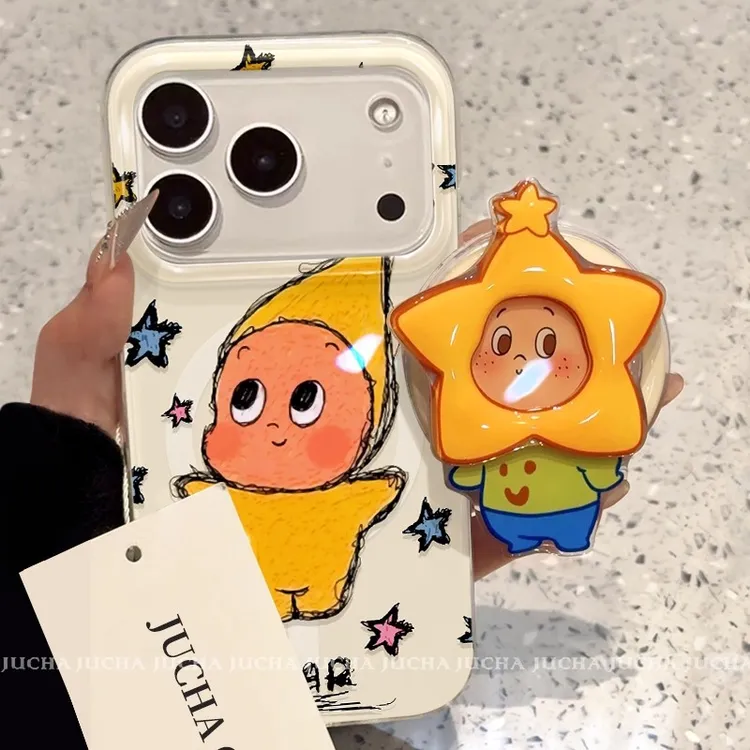 兰知春序呼系可爱尖尖帽星星人15适用16pro17ProMax手高级感