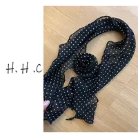 【花花菜】夏季极简风时尚洋气波点丝巾女薄款