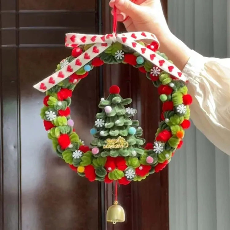 【喵喵】扭扭棒圣诞树花环挂件diy材料包挂件送女友驾车个人用品