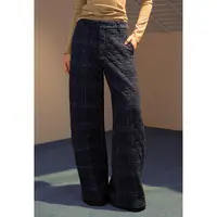 【11.27新品】wooha格纹绗棉弯刀阔腿裤W546262793