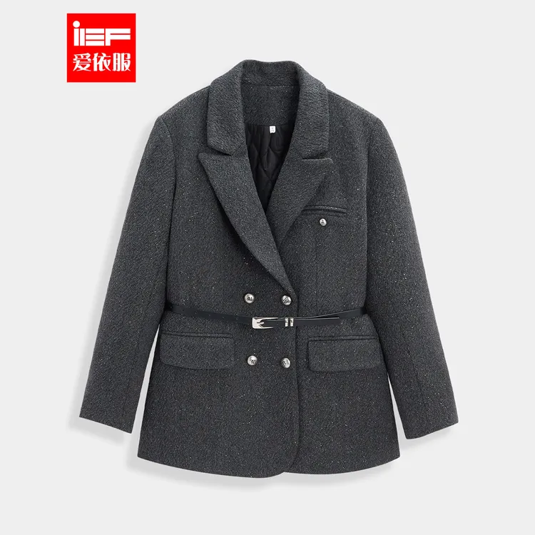 IEF/爱依服2025冬季新款法式通勤气质高级感百搭加棉设计中西装