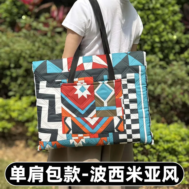 波西米亚手提包包野餐垫户外露营帐篷防潮垫便携防水春游草坪地垫