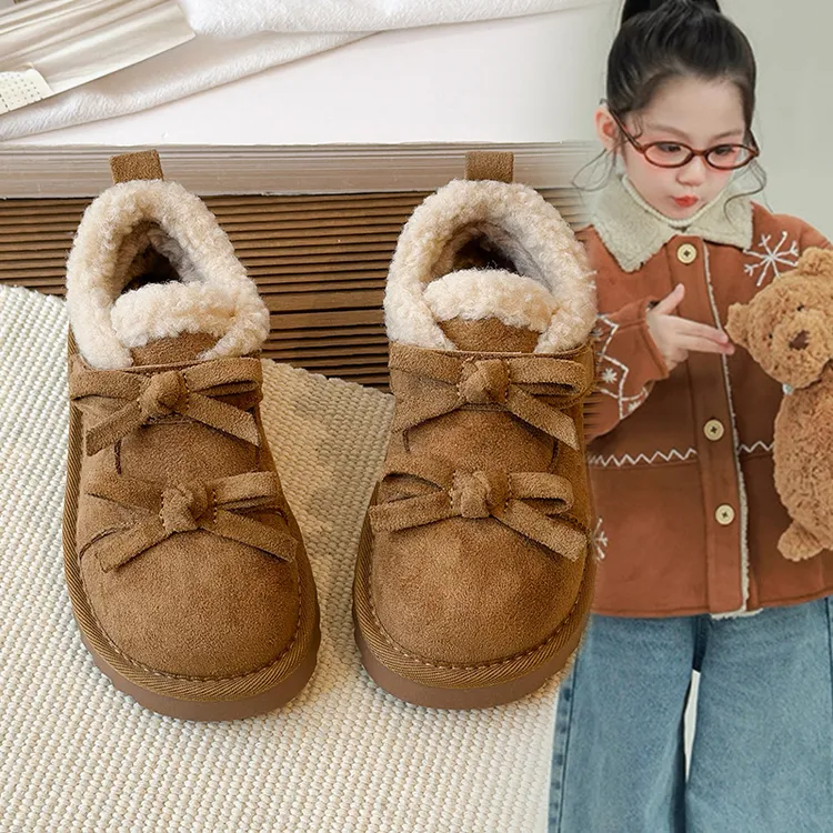 儿童棉鞋冬季加绒加厚女童二棉鞋防滑雪地棉鞋软底冬鞋51122