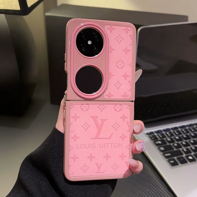 适用于华为POCKET2手机壳奶油壳LV花纹FINDN3FLIP支架2024高级感