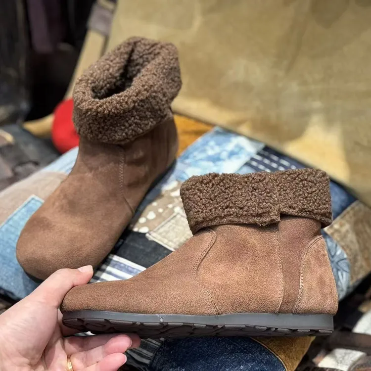 【大漂亮推荐】疯子张绒面加绒靴子#688-16