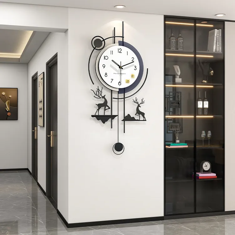 现代简约挂钟客厅高级感新款创意钟表家用装饰大气时钟表挂墙